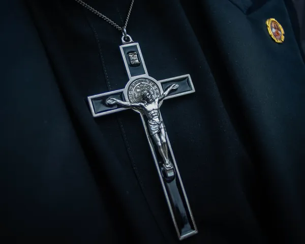 Detalle de un crucifijo durante la ceremonia