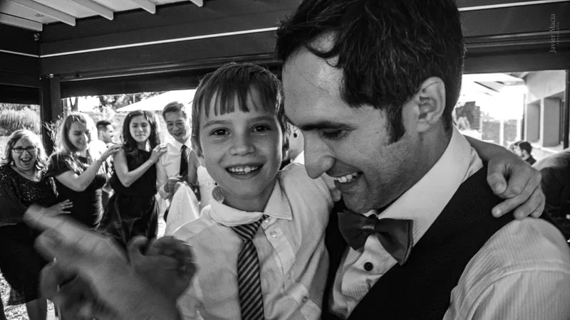 Fiesta de boda, felicidad en familia